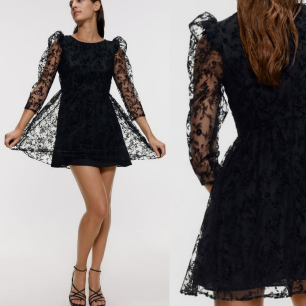 ZARA Tulle Lace Dress
